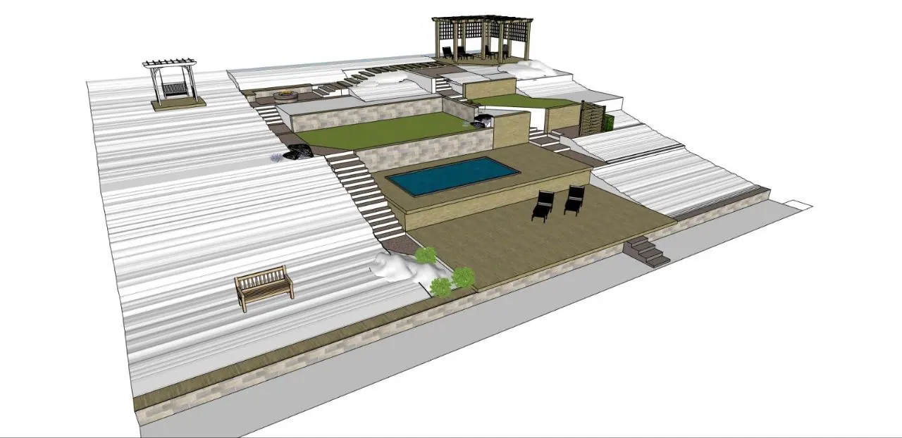 Генплан -> Террасный сад (до)