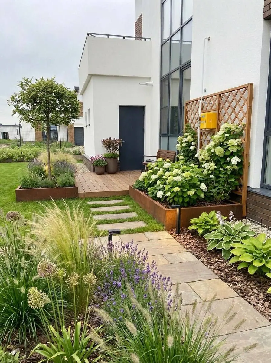 У дома -> Цветущий проход (после)